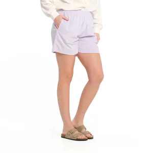 Womens Purple Heather Terry Shorts