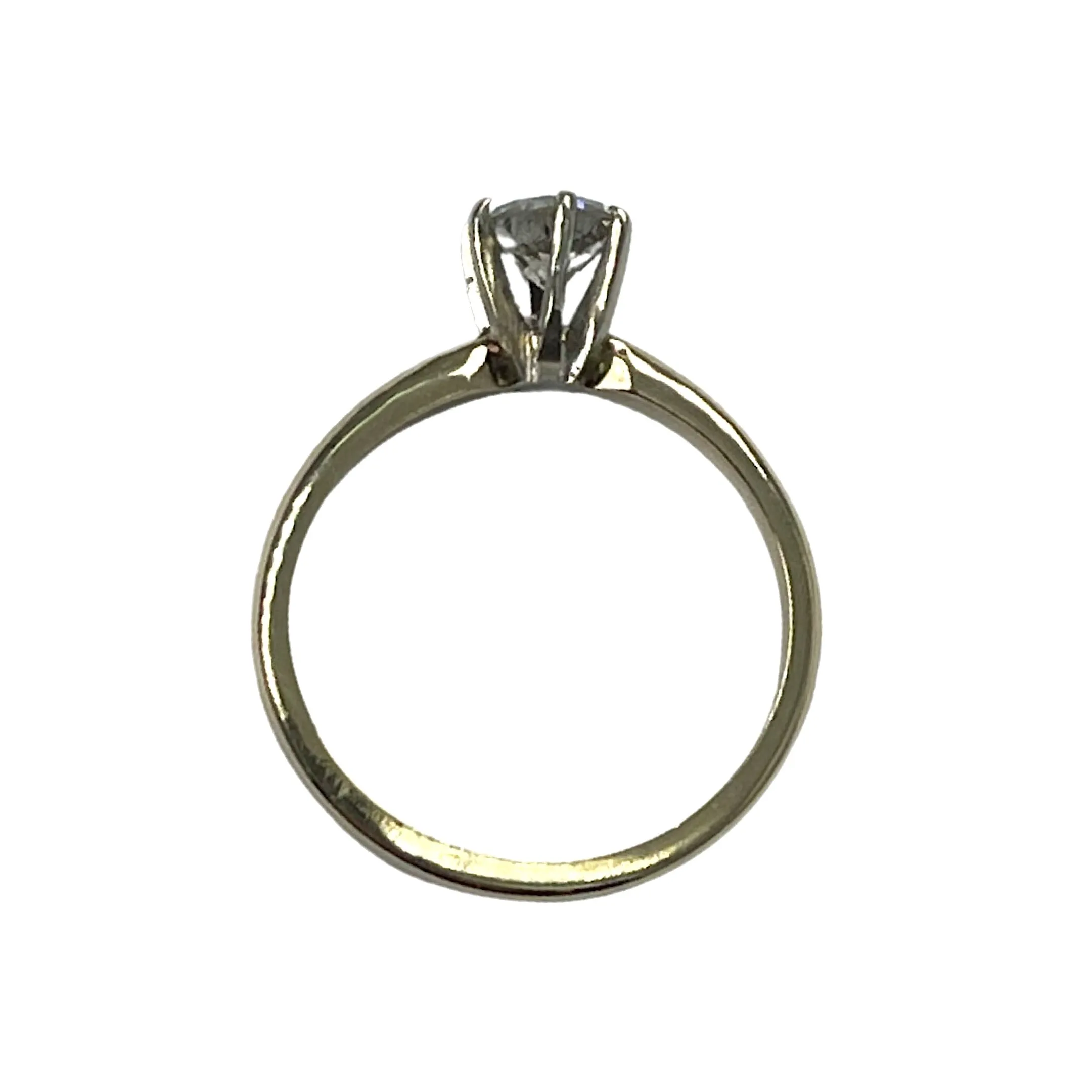 Yellow Gold Diamond Solitaire Ring (Authentic Pre-Owned)