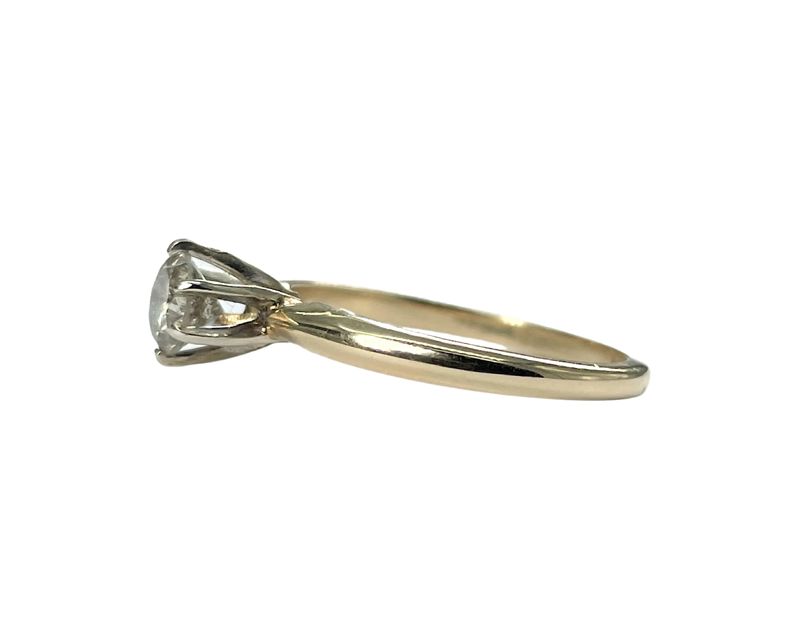 Yellow Gold Diamond Solitaire Ring (Authentic Pre-Owned)