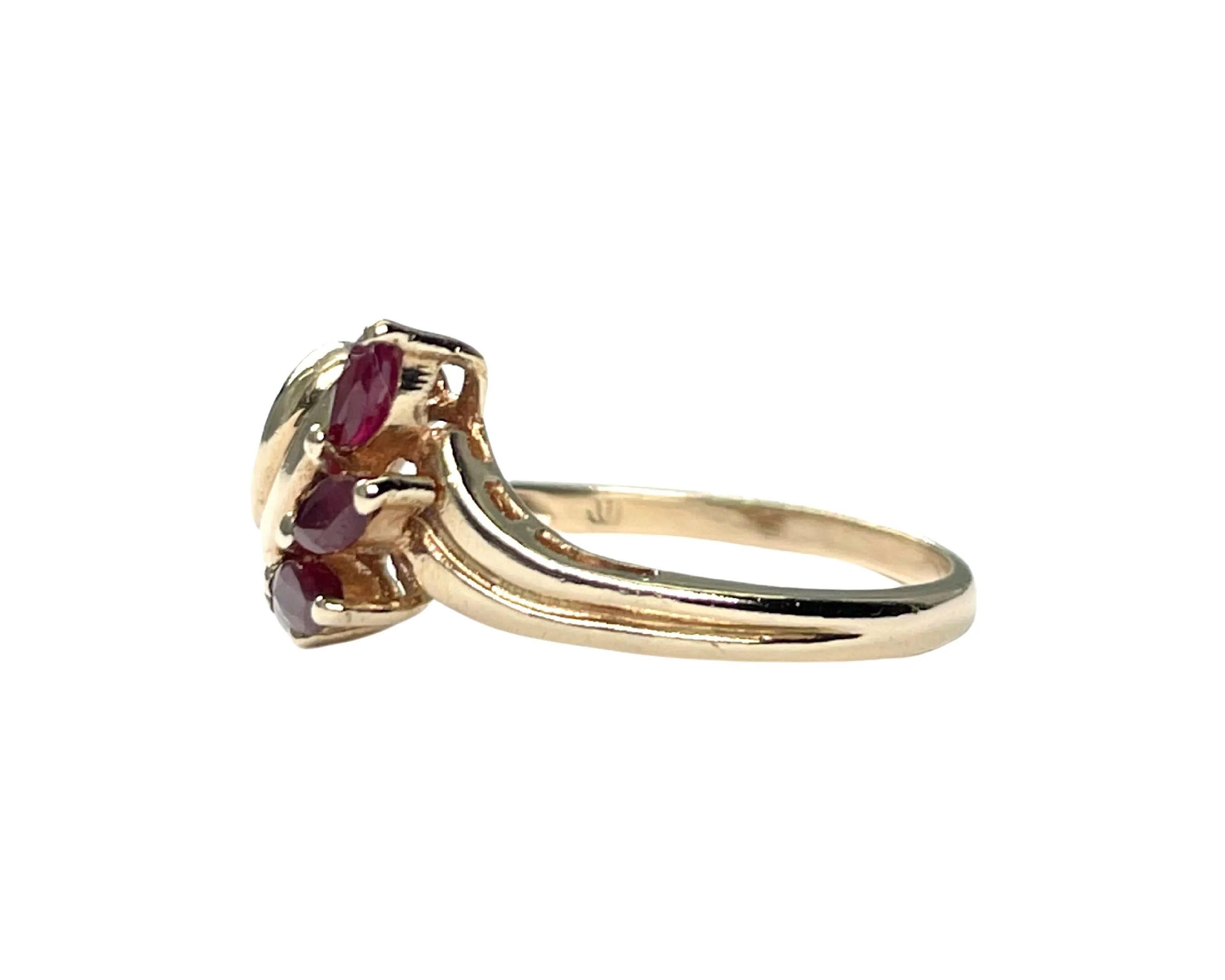 Yellow Gold Ruby and Diamond Ring (Authentic Pre-Owned)