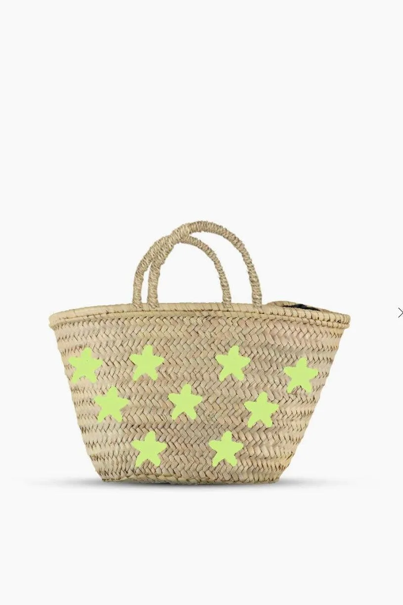 Yellow Star Straw Bag