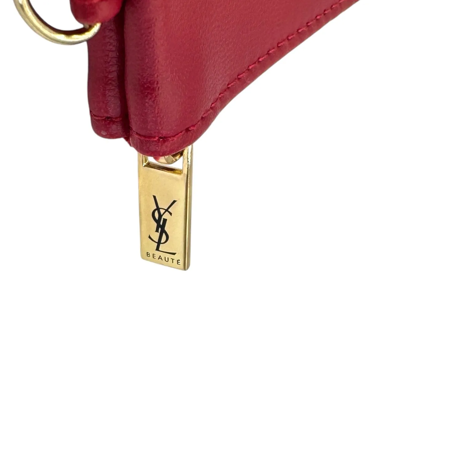 YVES SAINT LAURENT Beaute VIP Gift Makeup Pouch with Tassel - Red New w/Tags