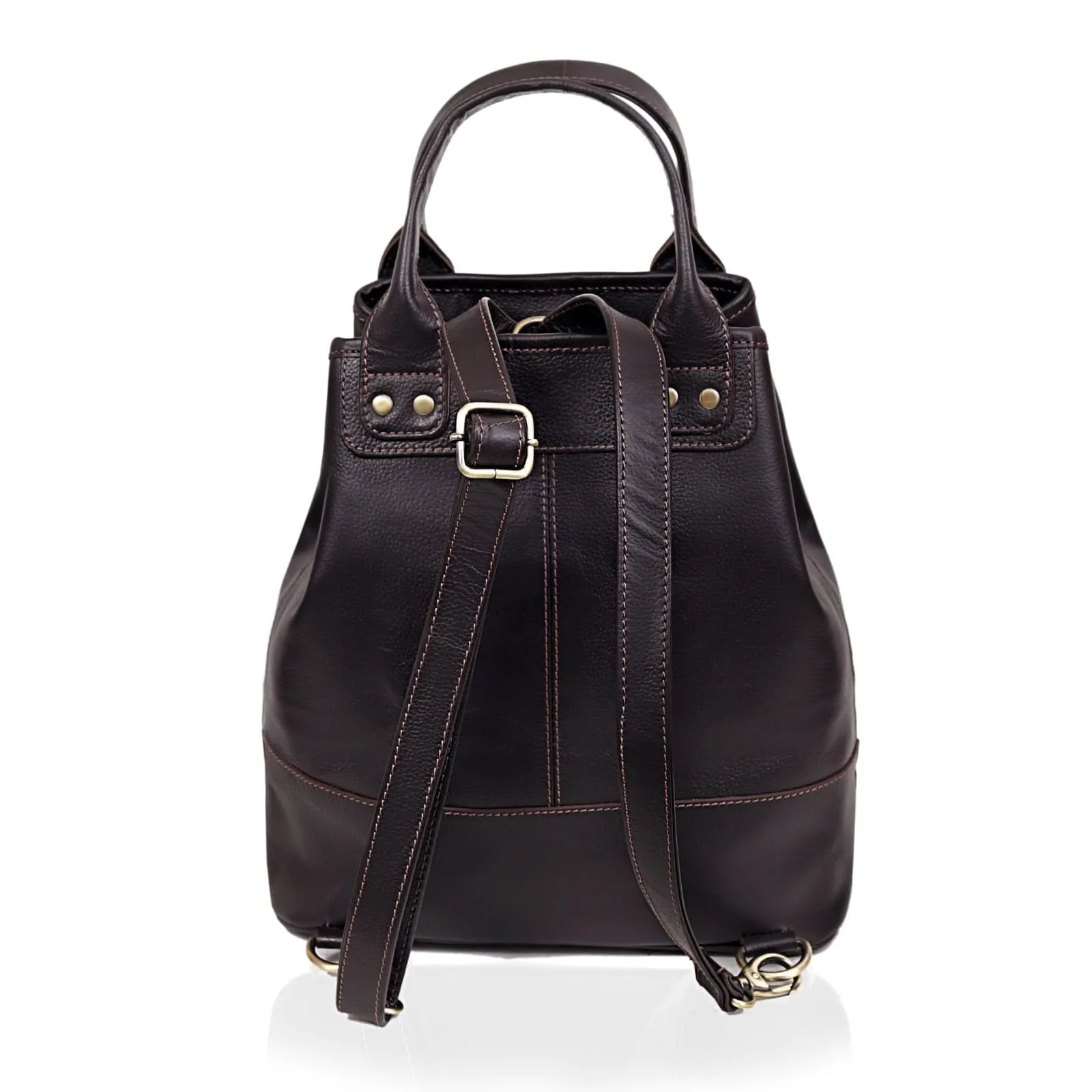 Zoey Handmade Leather Bucket Bag