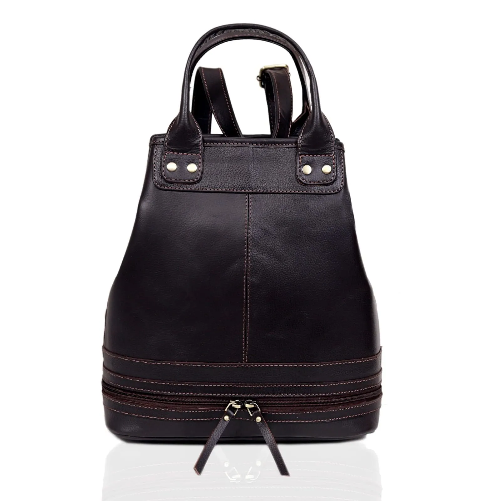 Zoey Handmade Leather Bucket Bag