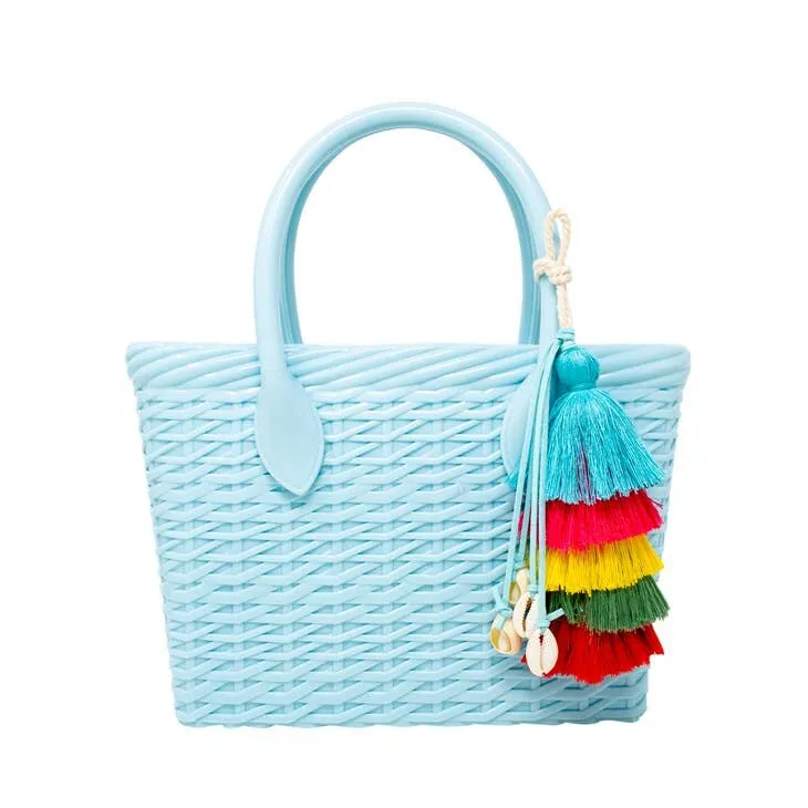 Zomi Gems Jelly Weave Tote Bag - Sky Blue