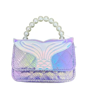 Zomi Gems Mermaid Tail Pearl Handle Handbag - Purple